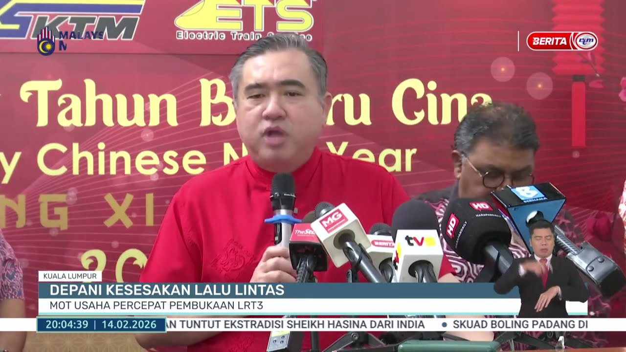 14 FEB 2026 - BERITA PERDANA- DEPANI KESESAKAN LALU LINTAS MOT USAHA PERCEPAT PEMBUKAAN LRT3