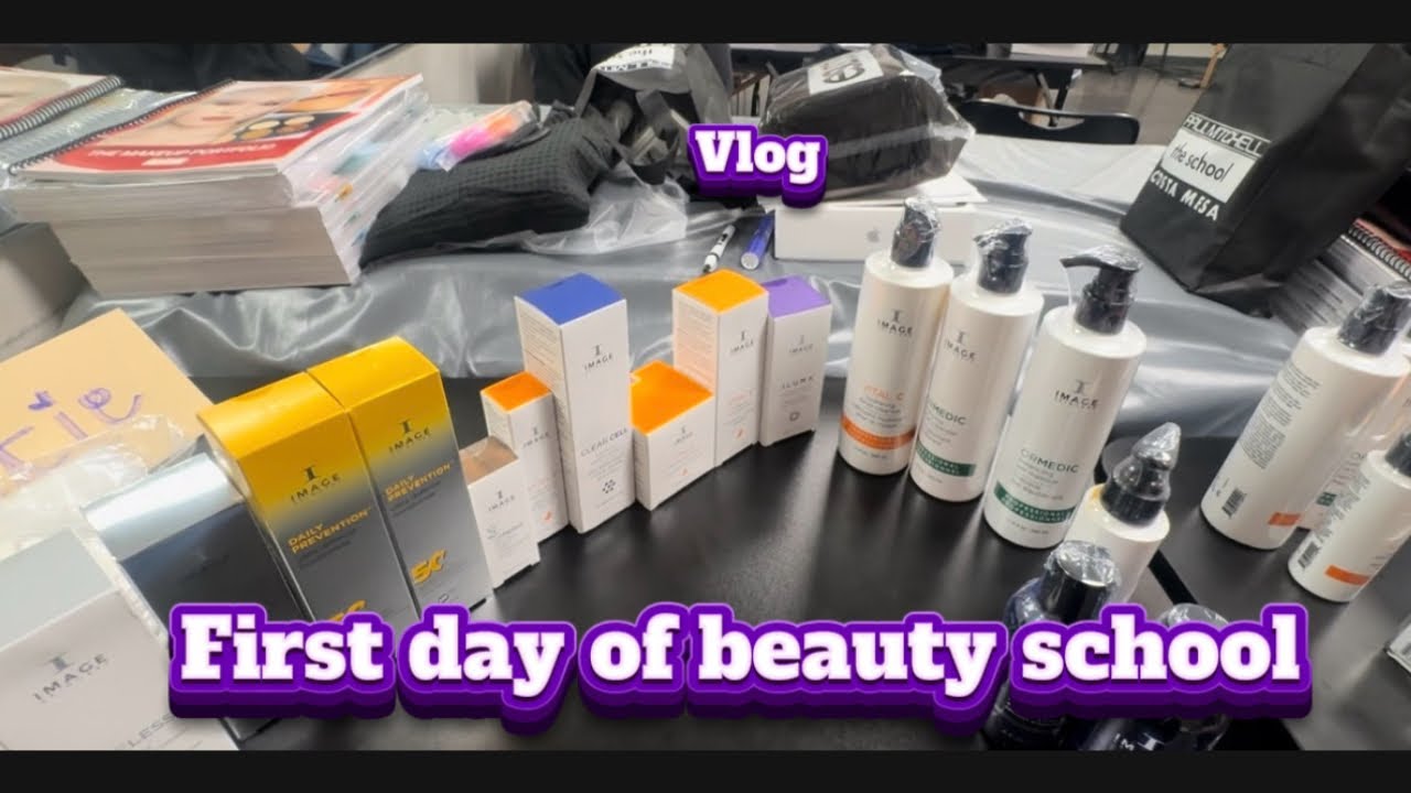 Paul Mitchell | first day | beauty school | starter kit | experience | IMAGE SKINCARE |VLOG