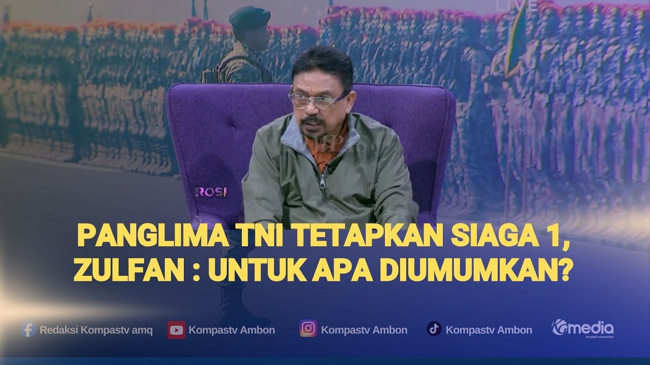 Panglima TNI Tetapkan Siaga 1, Zulfan Lindan : Untuk Apa Diumumkan ke Rakyat?