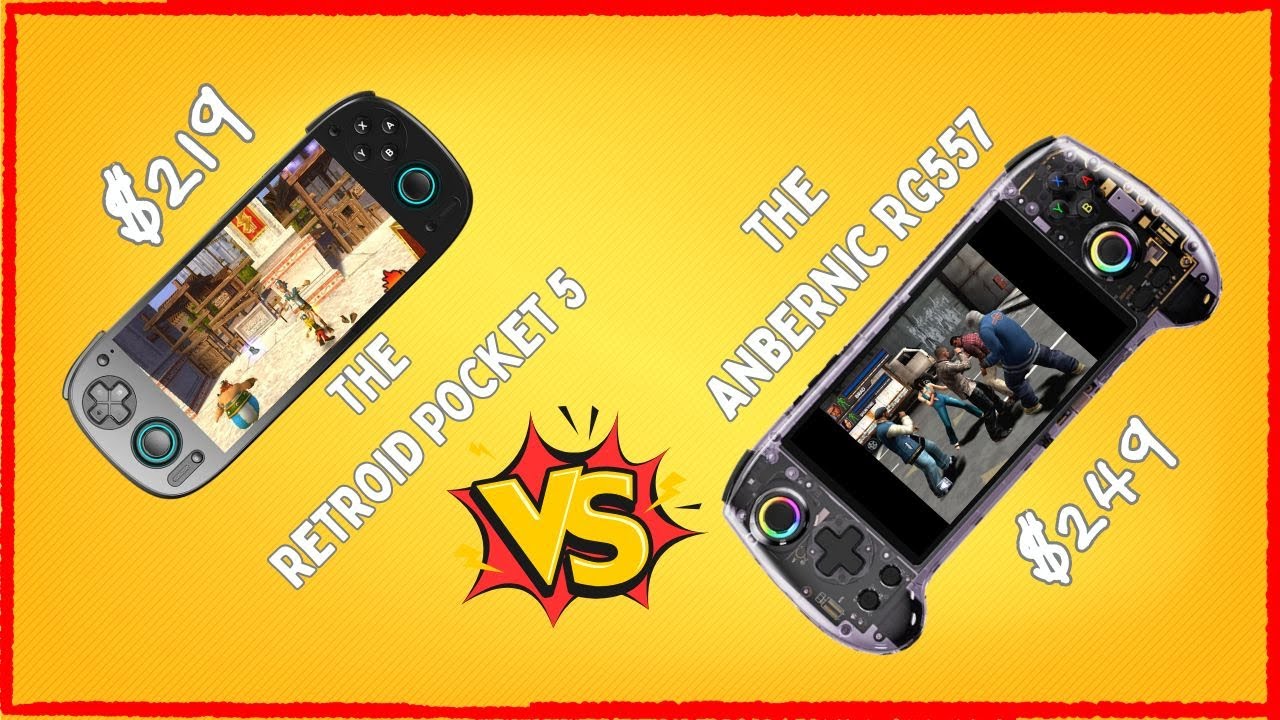 Retroid Pocket 5 vs  Anbernic RG557: Which One Wins?