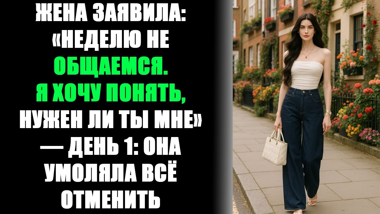 Жена заявила: «Неделю не общаемся. Я должна решить, нужен ли ты мне». Но уже в первый день она..