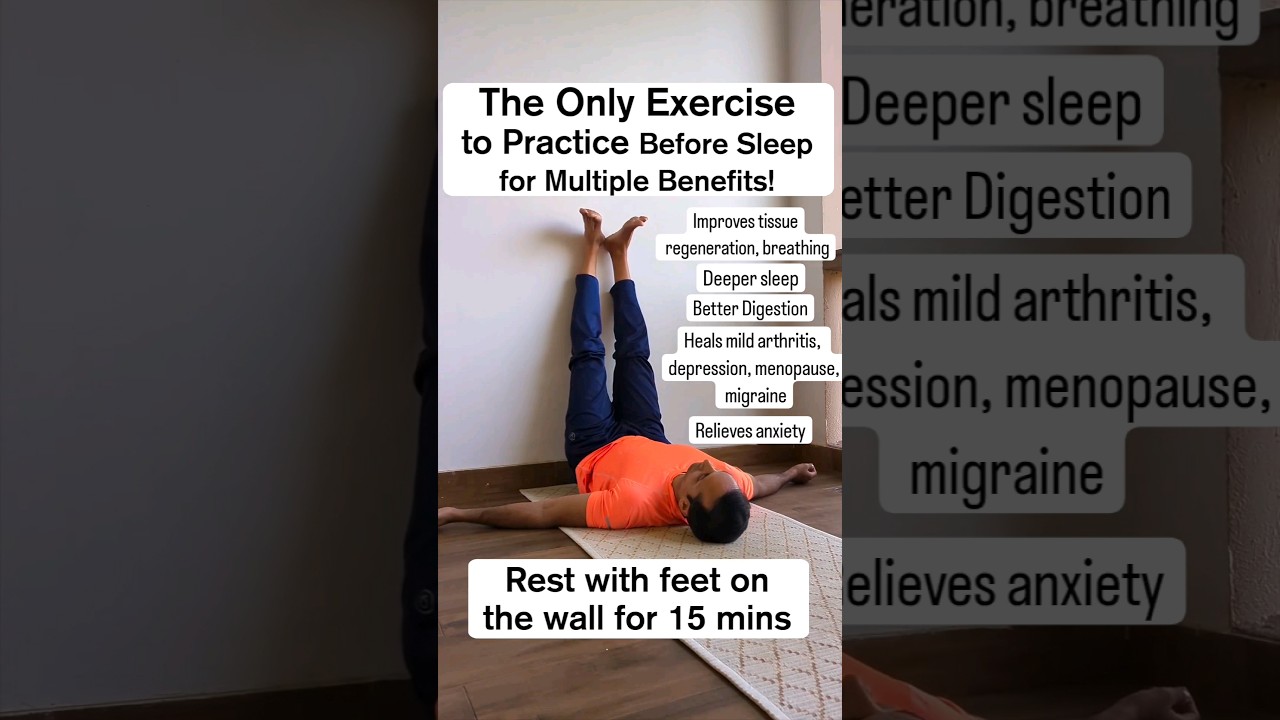 DO THIS EVERY NIGHT BEFORE SLEEP! #yoga #health #restorativeyoga #exercise #lifestyle #nightroutine