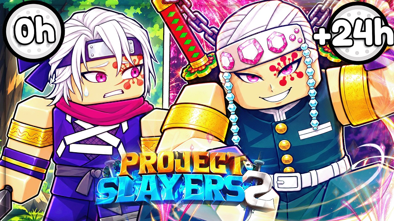 Я потратил 24 часа, превращаясь в Тенгена Узуи в Project Slayers 2 Roblox!