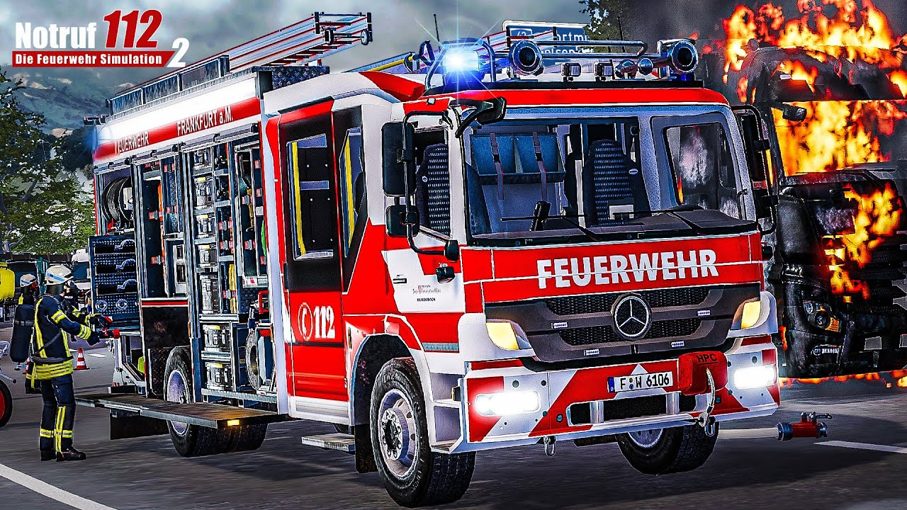 NOTRUF 112 #15: LKW brennt auf Autobahn aus: - Tank vom Löschfahrzeug leer | Feuerwehr Simulation 2
