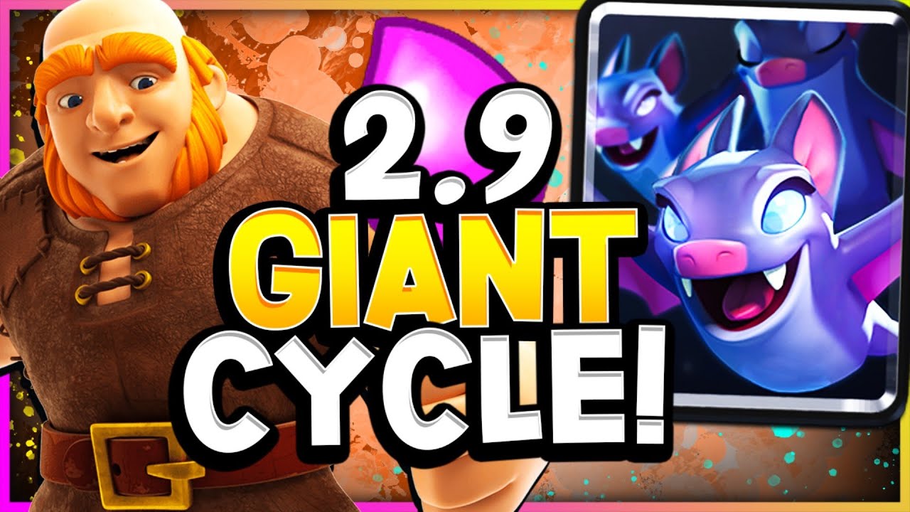 BATS GOT BUFFED! 2.9 GIANT CYCLE is BACK! - CLASH ROYALE