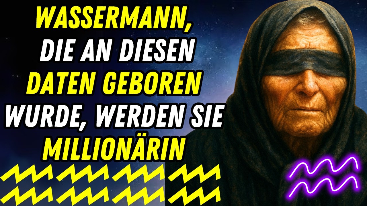 Wassermann, geboren an diesen Tagen, Sie sind eine zukünftige Millionärin |Vorhersage von Baba Vanga
