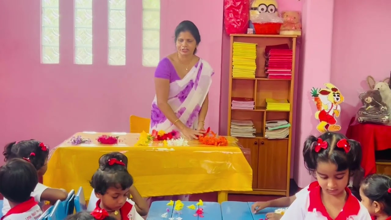 Flower Lesson 01 for kids ( මල් පාඩම) Little Rabbit pre school 