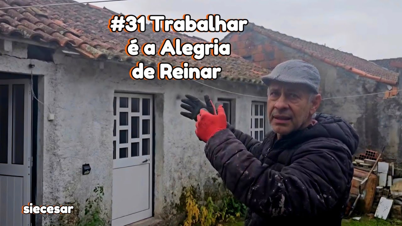 #31 NA  CASA MEDIEVAL A CORTAR LENHA  E CUIDAR DA CASINHA DA BRANCA EM PORTUGAL 
