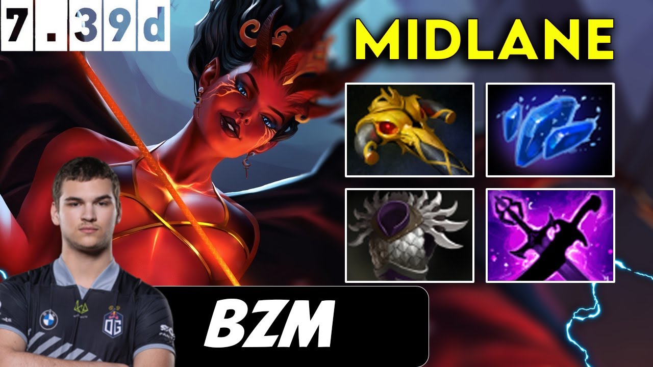 Bzm Queen Of Pain Midlane - The International TI14 2025 Dota 2 patch 7.39d Pro player Gameplay