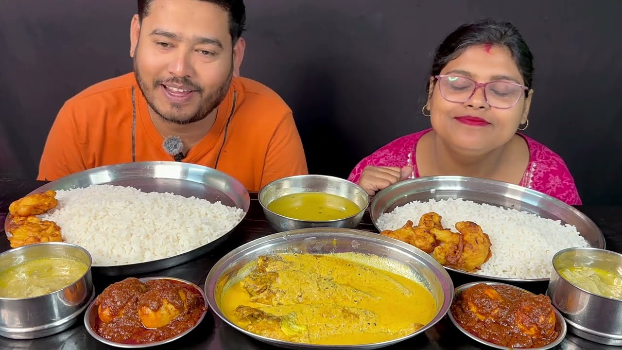 pabda fish curry rice eating challenge