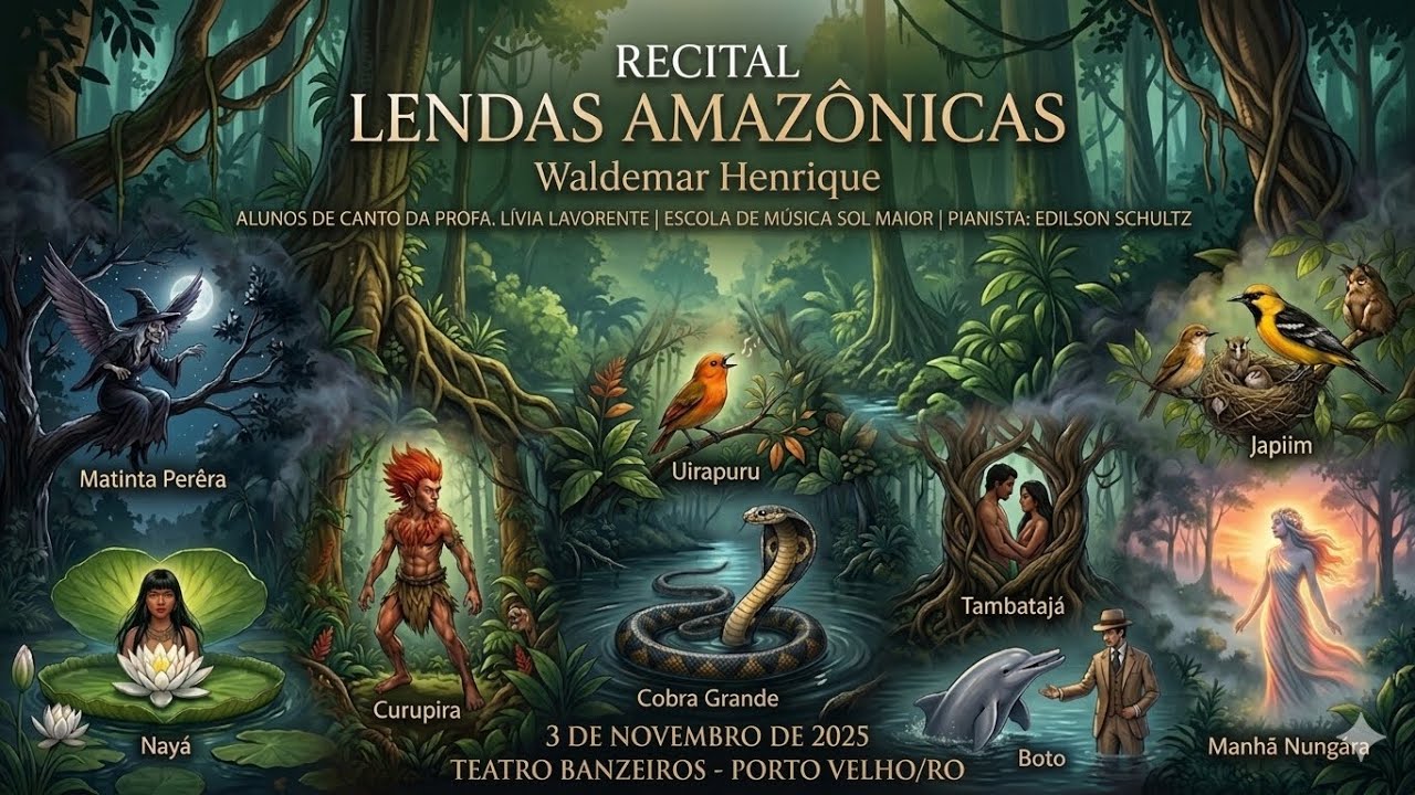 Recital LENDAS AMAZÔNICAS de Waldemar Henrique - 3/nov/2026