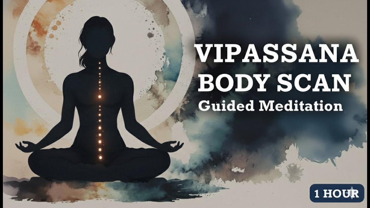 Guided Vipassana Meditation || 1 Hour Full Body Scan for Deep Mindfulness & Inner Peace