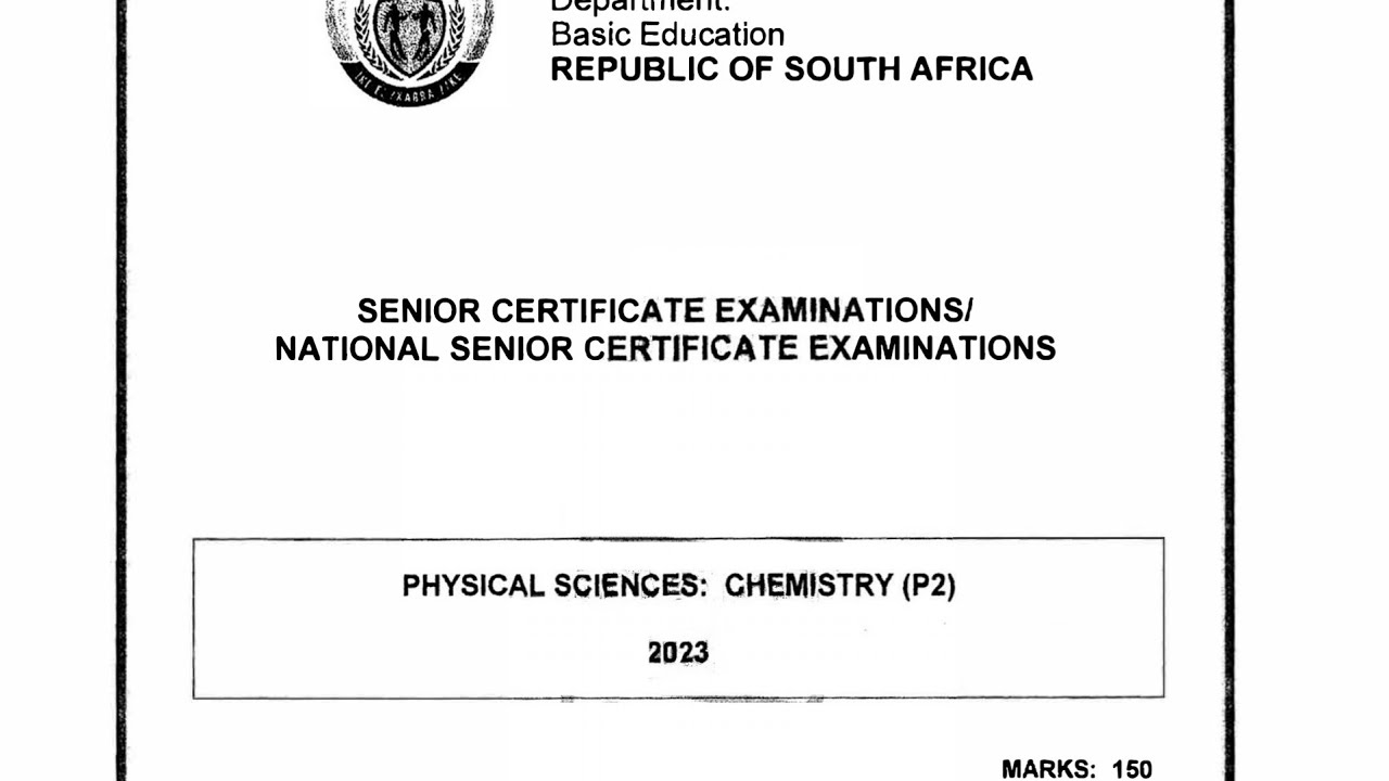 Physical science P2 (chemistry)/ grade 12 May-June 2023 full memo @zamokuhlemakhamba