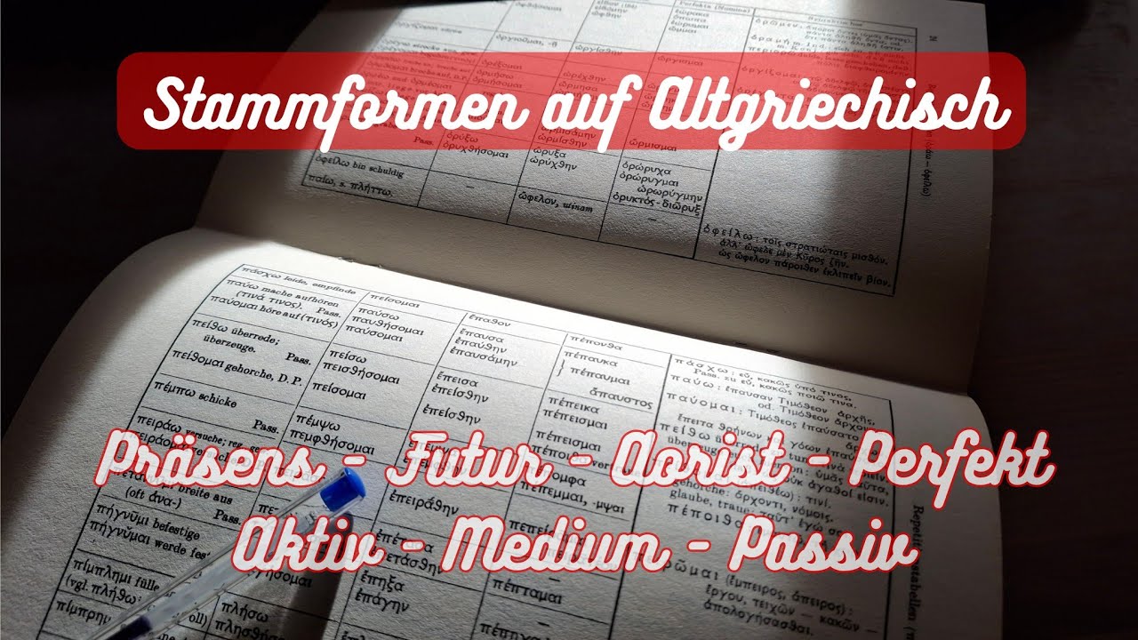Stammformen auf Altgriechisch | Repetitionstabellen