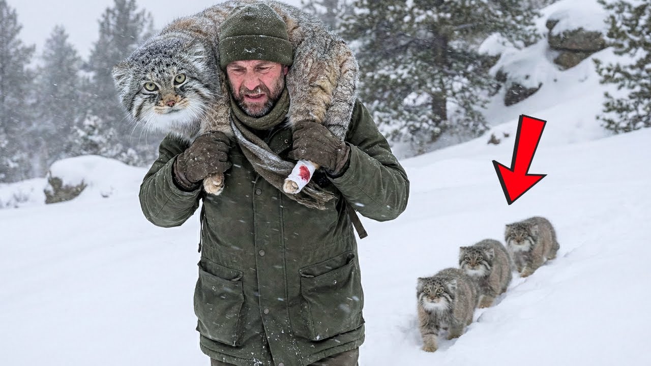 Ranger Saves Trapped Pallas’s Cat Mom… Then Her Kittens Blocked His Truck (SHOCKING Rescue)