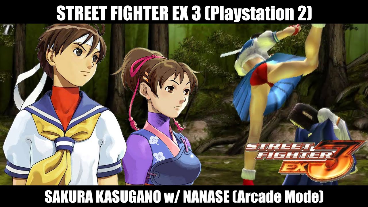 Street Fighter EX 3 (PS2) - Sakura Kasugano w/ Nanase (Original Mode)