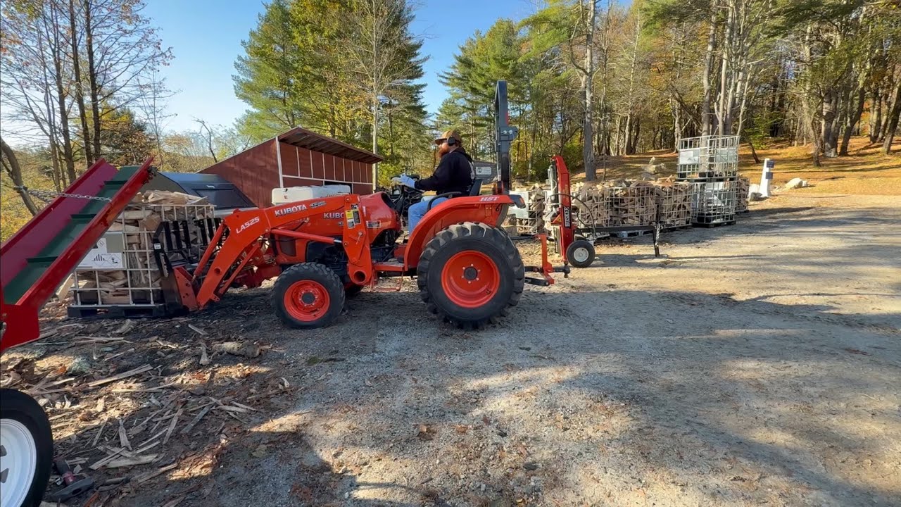 My Process splitting over 22 inch Oak Logs and splitting with Lil Bandit 