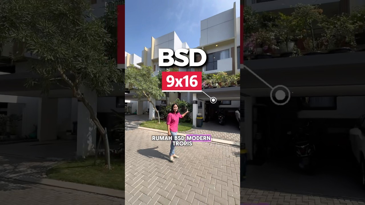 Rumah Cluster BSD 2.5 Lantai Ada ATTIC Room #bsd #rumahbsd #rumahminimalis #rumahidaman
