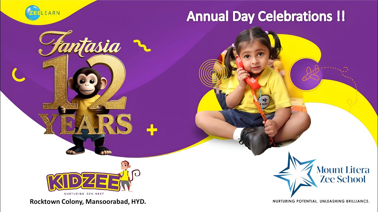 Fantasia 12th Graduation Day | KIDZEE Preschool Rocktown Colony, Mansoorabad | AY 2024–25