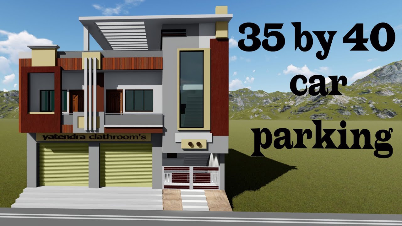 35 by 40 two shop ke sath # 35*40 small home design # 35 by 40 feet modern home design