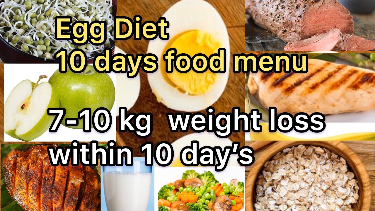 Egg diet| food menu list | egg diet without side effects |10kg weight loss in days