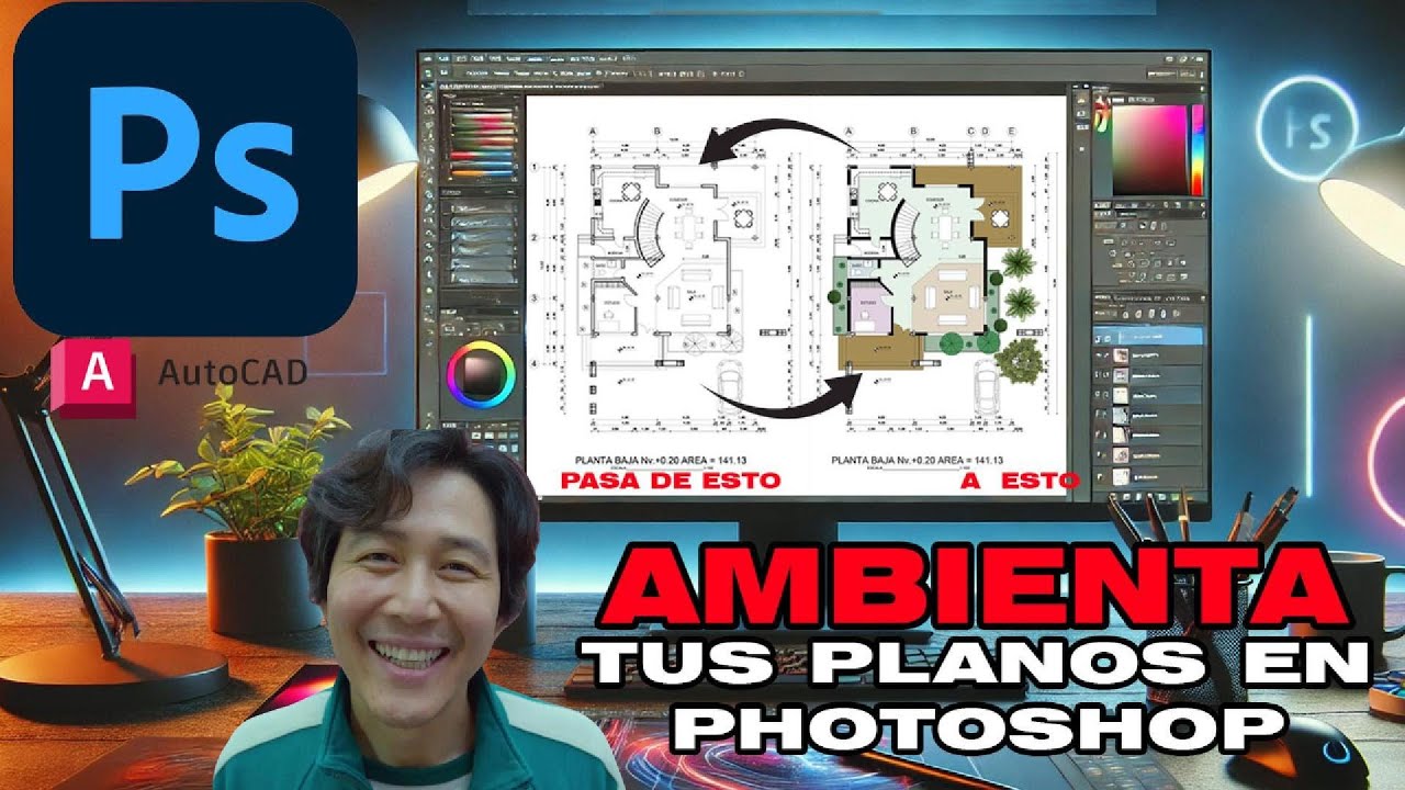 TRANSFORMA TUS PLANOS EN OBRAS DE ARTE! APRENDE A AMBIENTAR EN PHOTOSHOP.