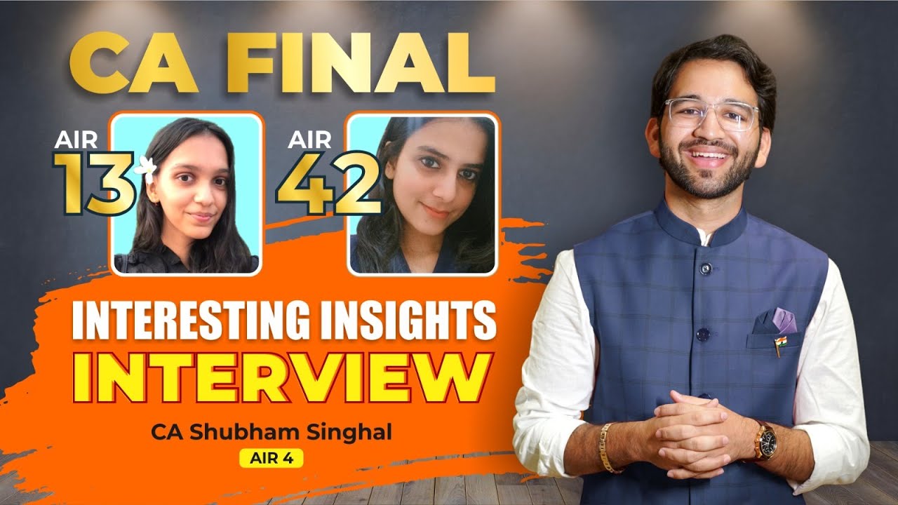 Scoring 70+, Managing Stress & Enjoy the CA Journey! CA Final Direct Tax AIR 13 & 42