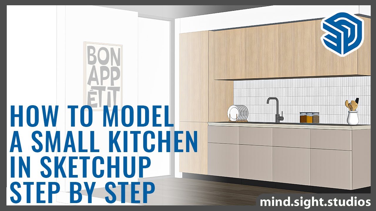 Как смоделировать кухню в SketchUp | Пошаговое руководство