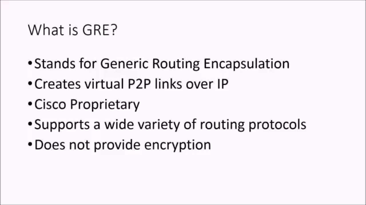 How to configure a GRE Tunnel on a Cisco Router