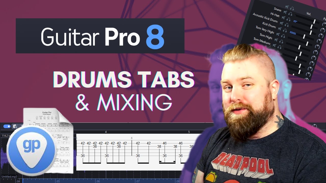 Drum Tabs & Mixing Levels! - Guitar Pro 8 Tutorial Lesson