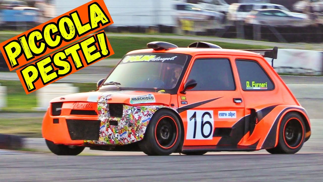 Fiat 126 Proto P2 - Honda CBR 1000RR Engine Swap! - OnBoard & Action at Castelletto Circuit