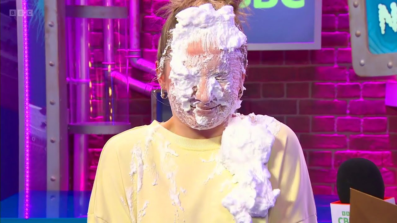 CBBC Presenter Beth Pied in the Face