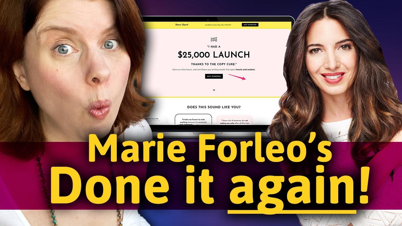 Website Strategist REACTS to MARIE FORLEO'S COPY CURE Sales Page