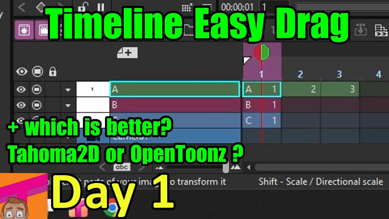 Day 1: NEW Re-ordering timeline frames in Tahoma2D
