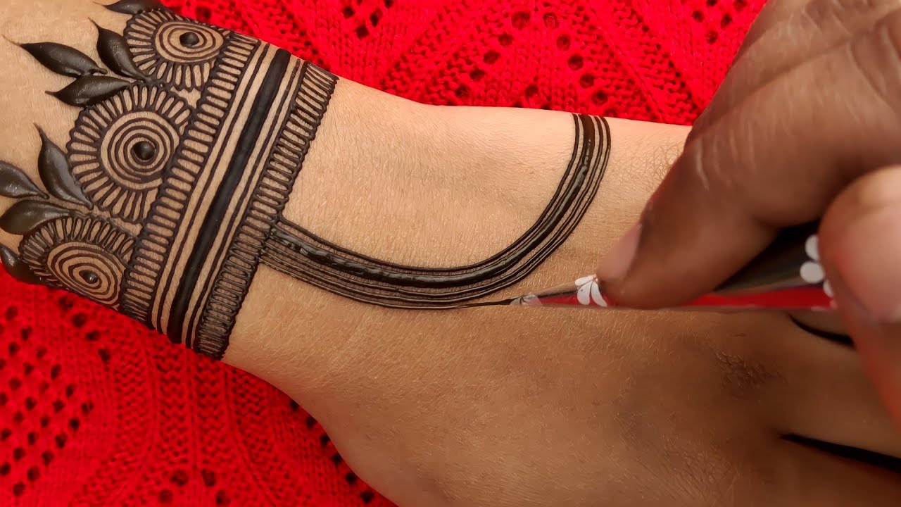 semi bridal mehndi design for hand|| back hands bridal mehandi design|| mehendi decoration