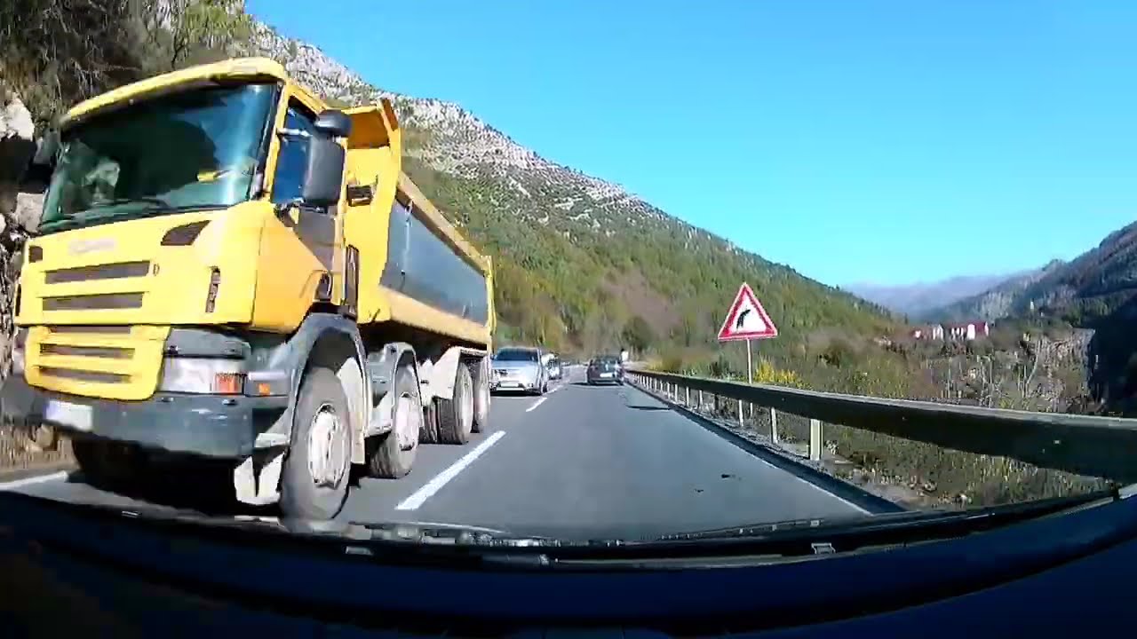 Podgorica - Kolašin (Crna Gora): CIJELA VOŽNJA! (Kanjon Morače / Platije) | 50 min | Full HD