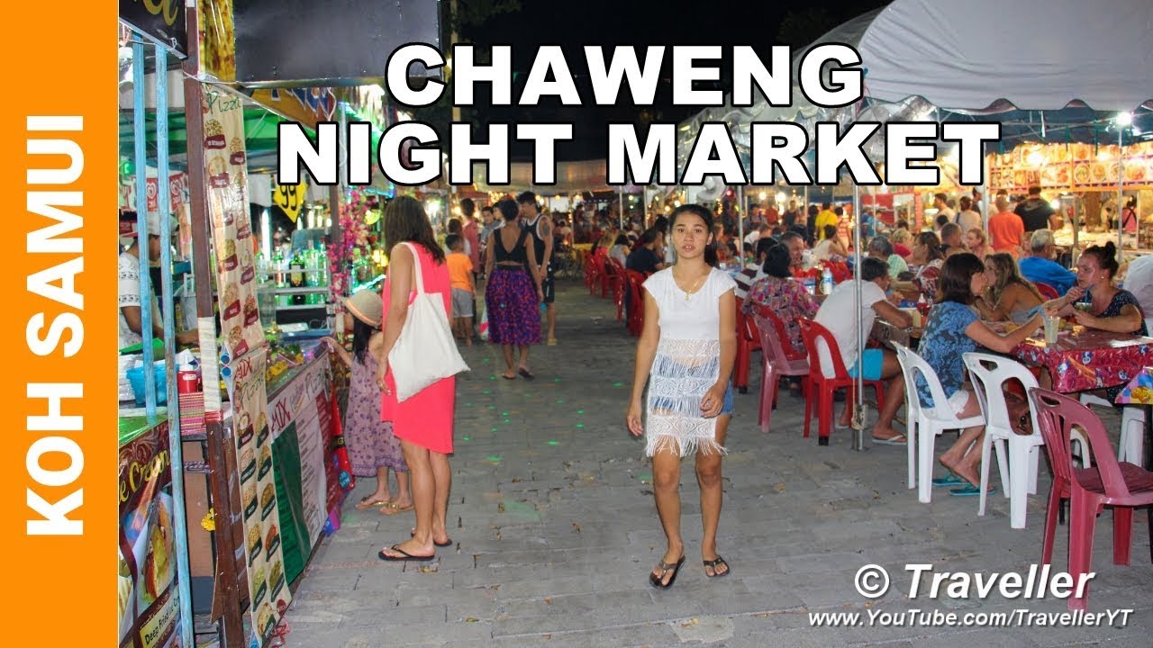 Chaweng Beach NIGHT MARKET - Thai Street Food in Koh Samui, Thailand