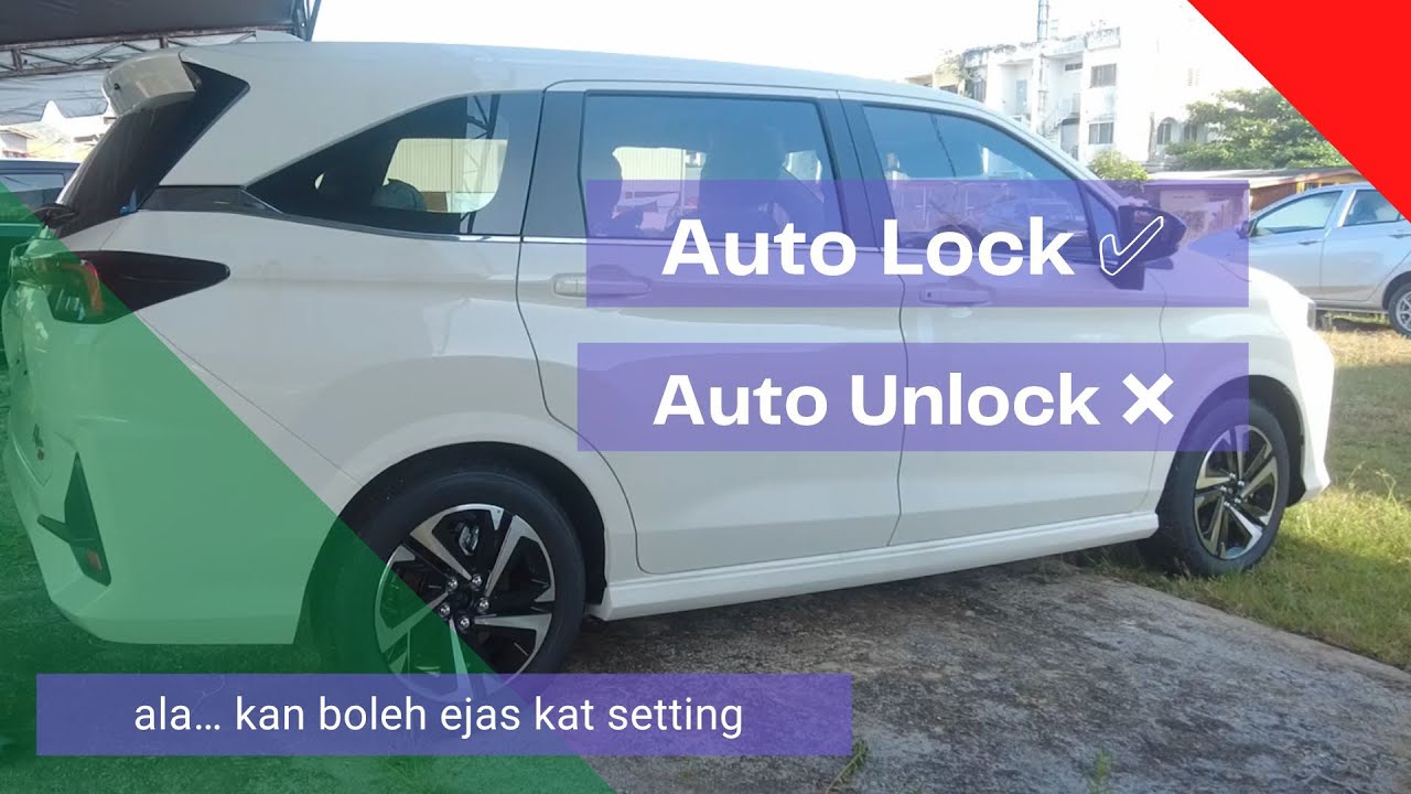Perodua ALZA BARU 2022 || Cara set auto lock door dan auto unlock door