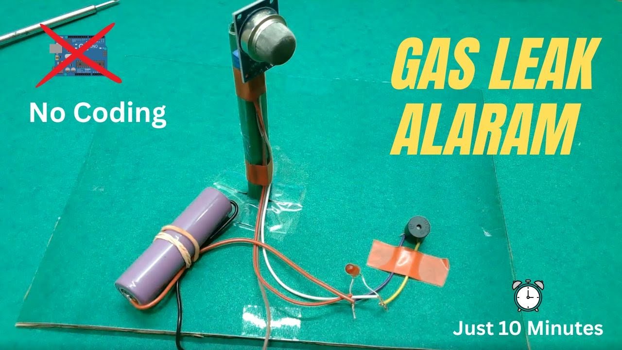 DIY Gas leak alarm in 10 Minutes (No Arduino and coding) | Malayalam