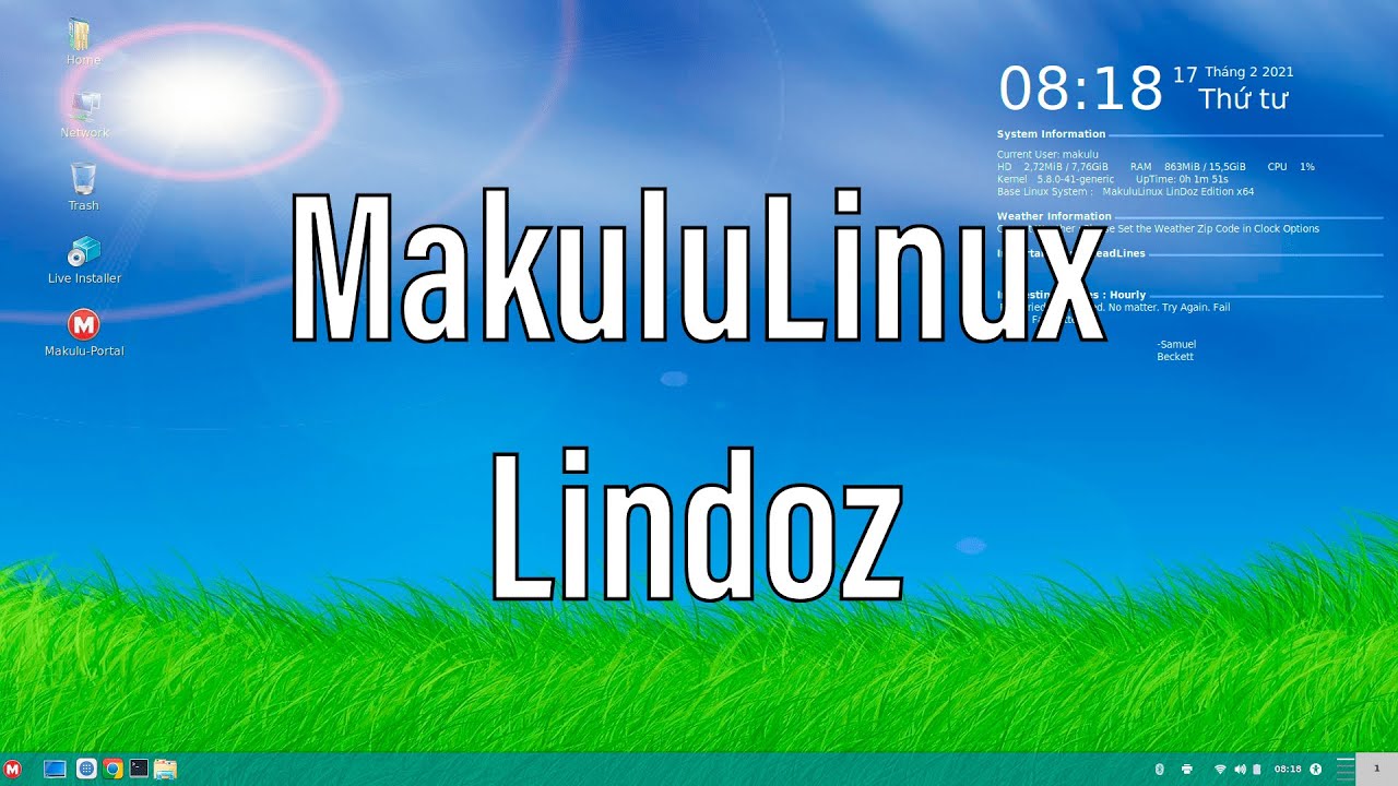 MakuluLinux Lindoz | A Windows Like Distribution