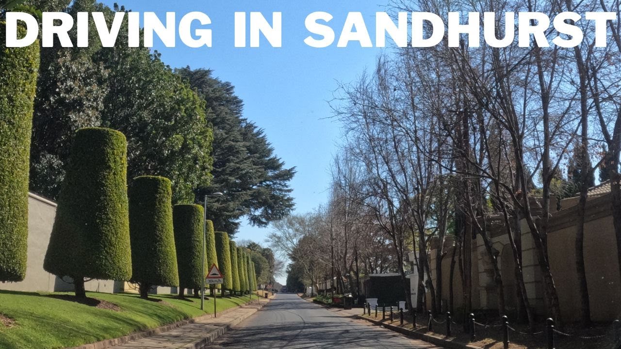 Sandhurst (Sandton) - Driving in a very weathy area - Johannesburg, Gauteng, South Africa