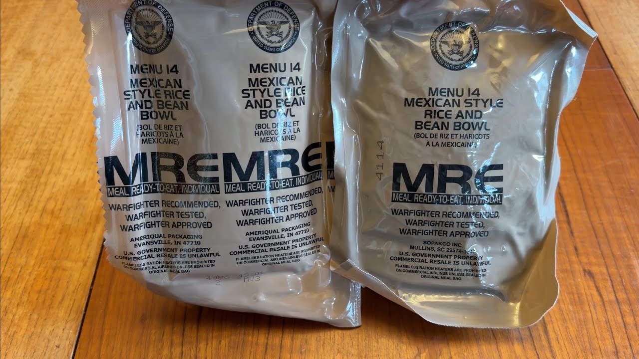 2024 US MRE Mexican Style Rice And Bean Bowl Meal Ready To Eat Taste Test Review 