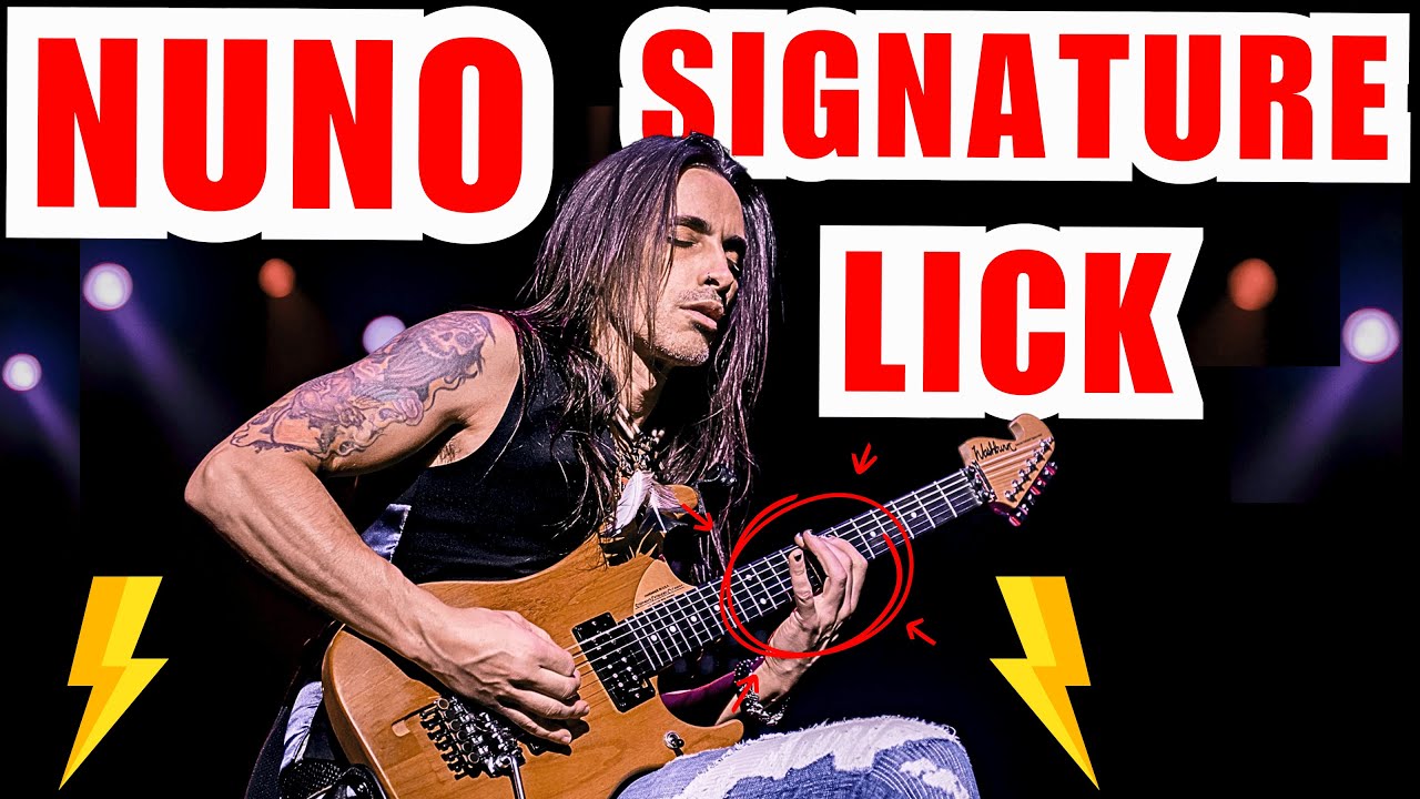 🔥Nuno’s Signature Lick – String Skipping Explained! 🎸🤘