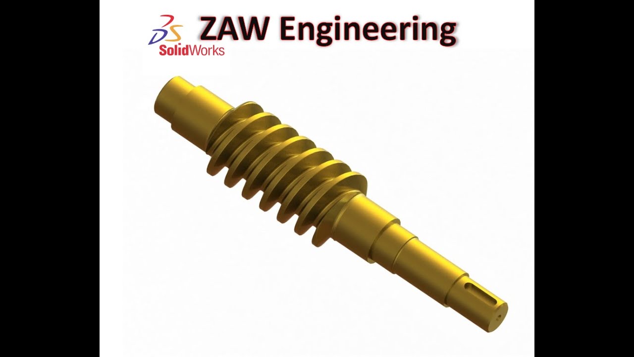 Worm Shaft Modeling Tutorial (#solidworks )