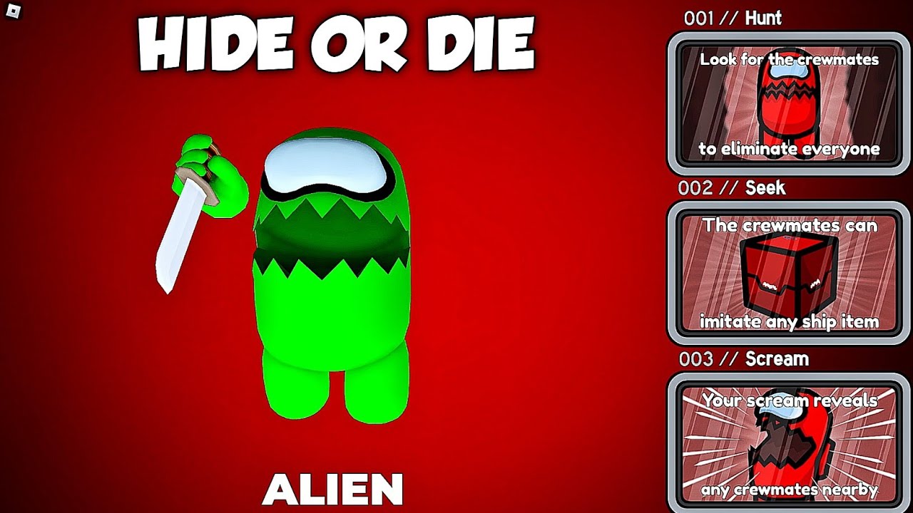 Among Us -  * HIDE OR DIE *  Gameplay (Roblox) Part 1
