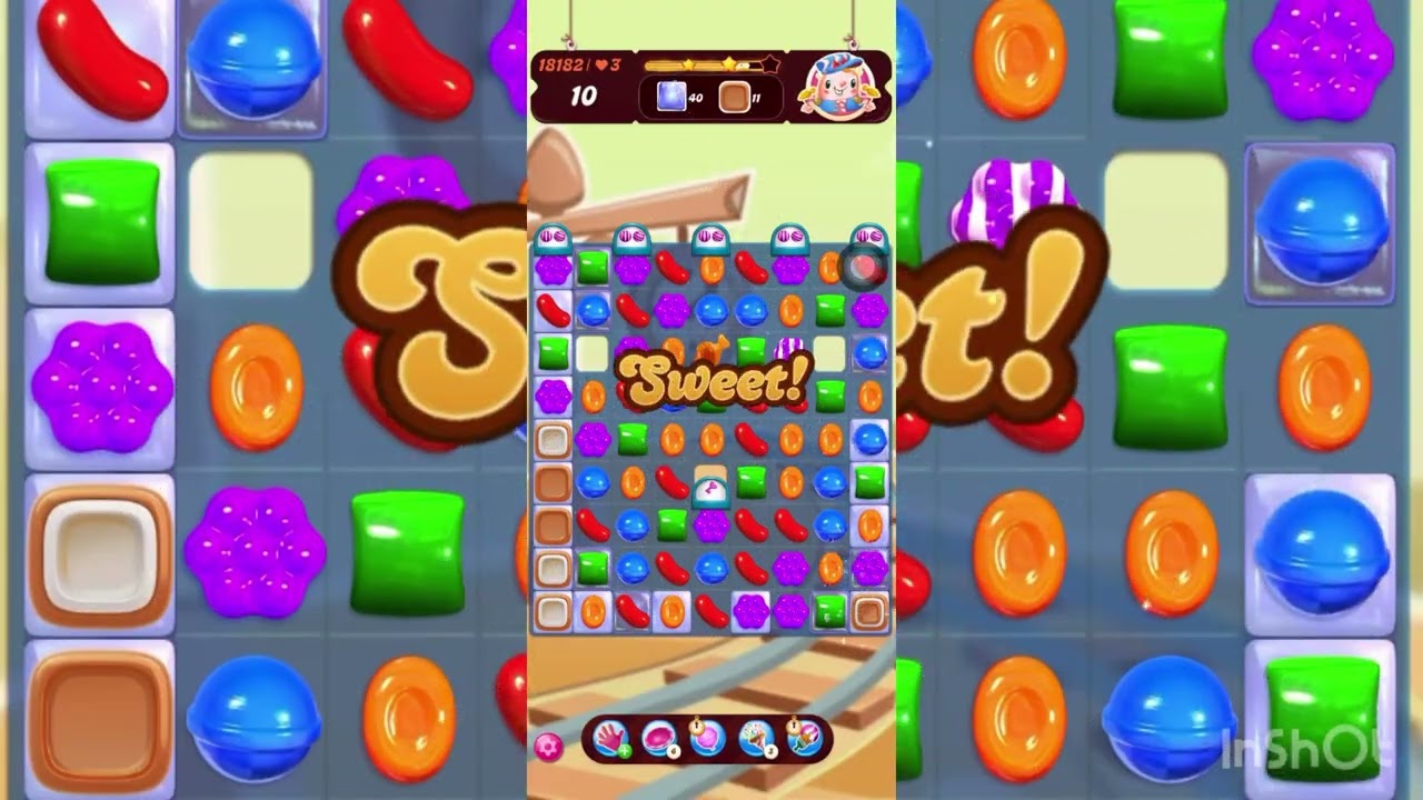 Candy crush saga level 18182 difficult ||| #gameplay #azzugaming7 #gameplay #games #music 