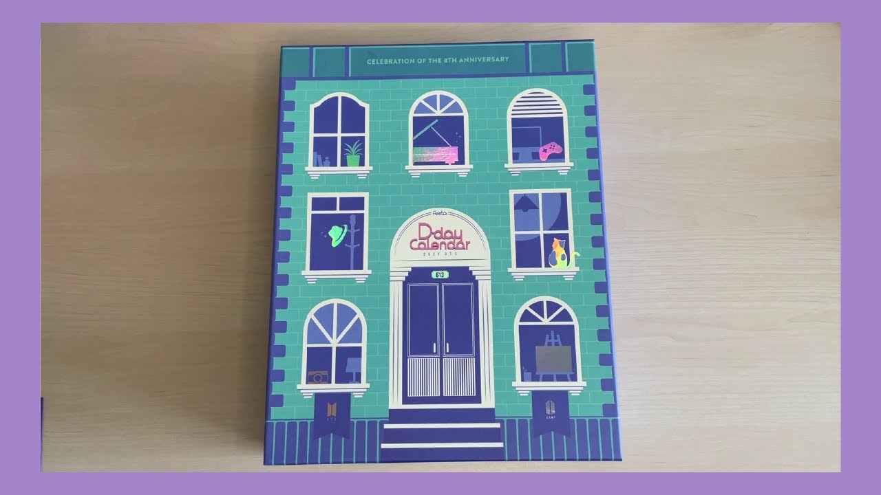 Unboxing BTS Festa D-Day Calendar 2021: Celebration Of The 8th Anniversary