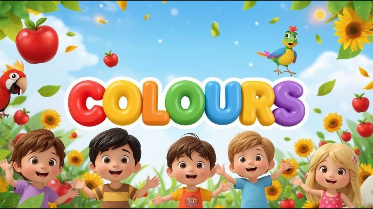 Colours Rhyme | English Rhyme For Children With Lyrics | Kids Song | Nursery Rhymes For Babies