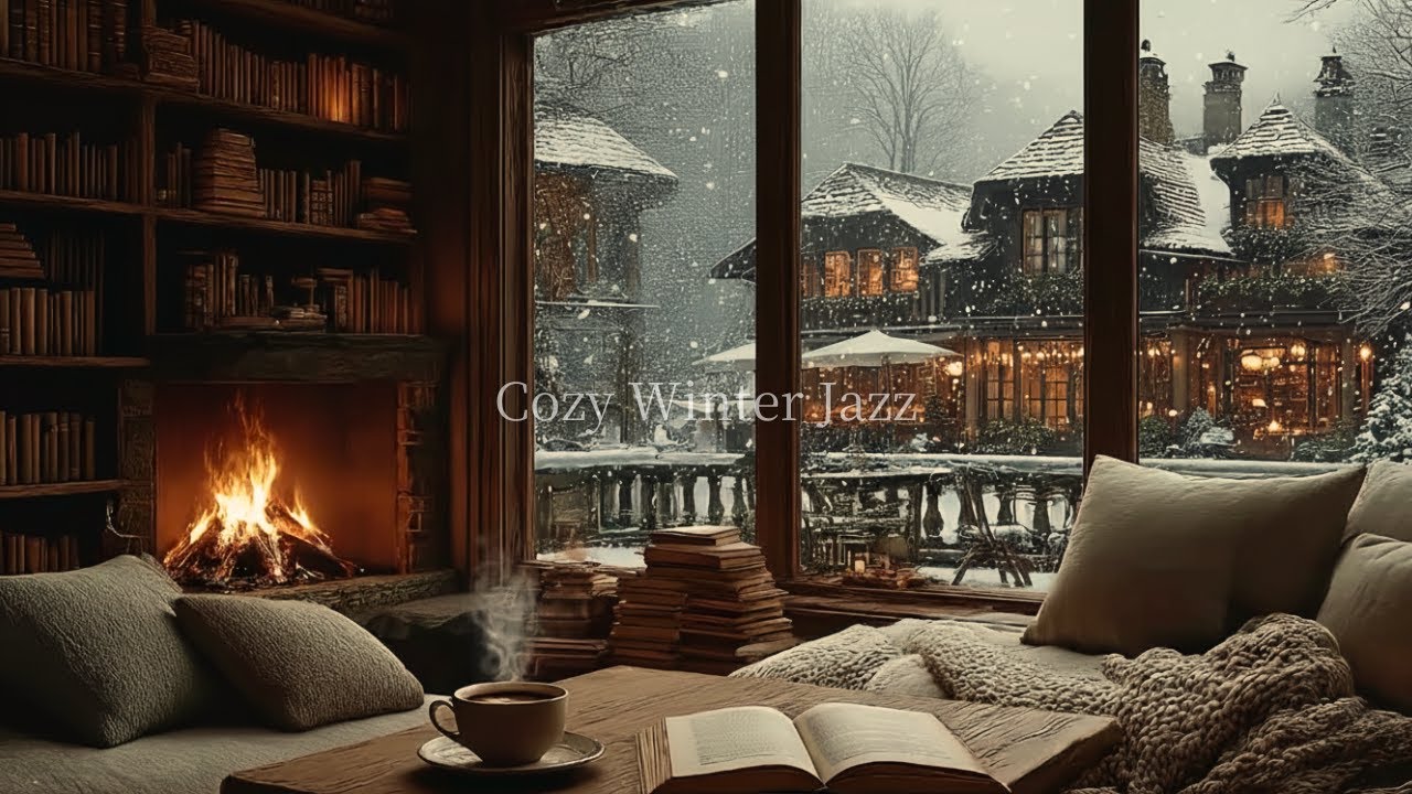 [playlist] Cozy Winter Jazz Café by the Fireplace