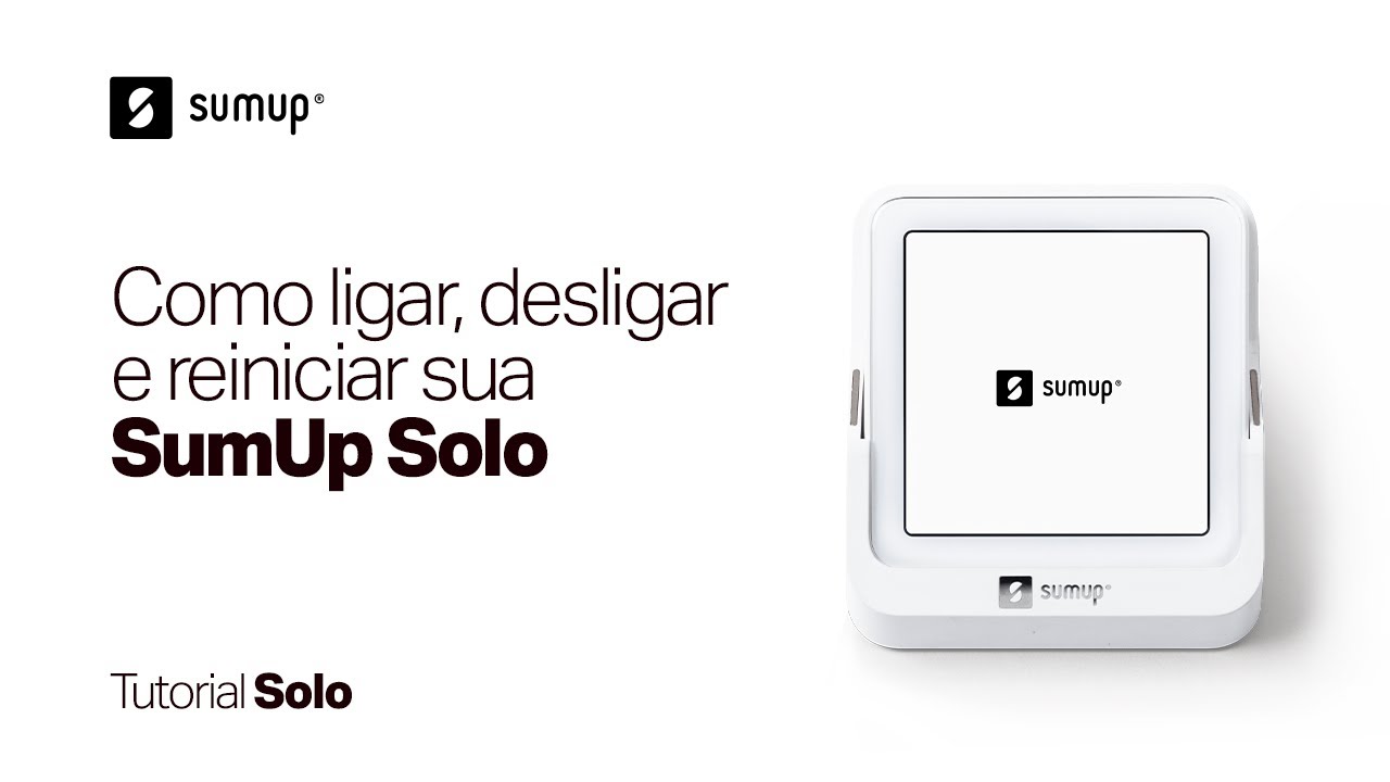 Tutorial SumUp Solo | Como ligar, desligar e reiniciar